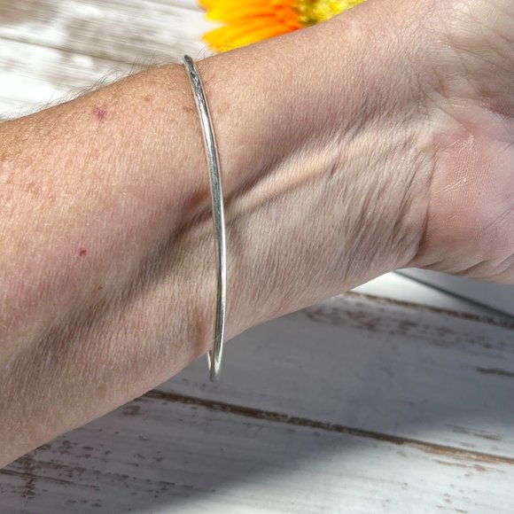 Laguna Lace Calcite Bangle Bracelet Cuff Handmade Silver Plated Wire Wrapped New - Picture 6 of 8